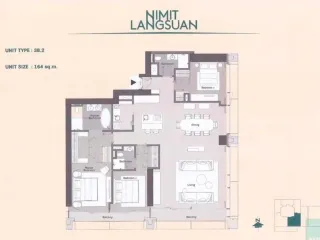 À vendre 3 chambres condo à Pathum Wan, Bangkok