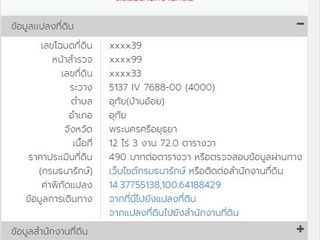 For sale land in Uthai, Phra Nakhon Si Ayutthaya