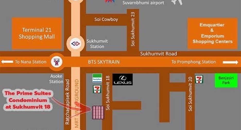 For rent スタジオ condo in Khlong Toei, Bangkok
