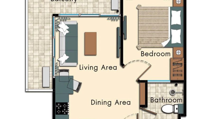 For sale 1 bed condo in Bang Lamung, Chonburi
