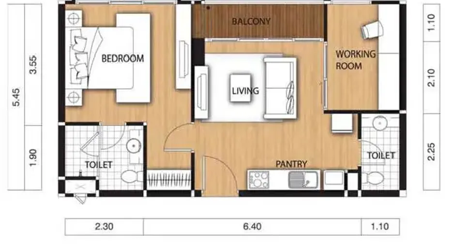 Condo en venta de 1 habitaciones en Watthana, Bangkok