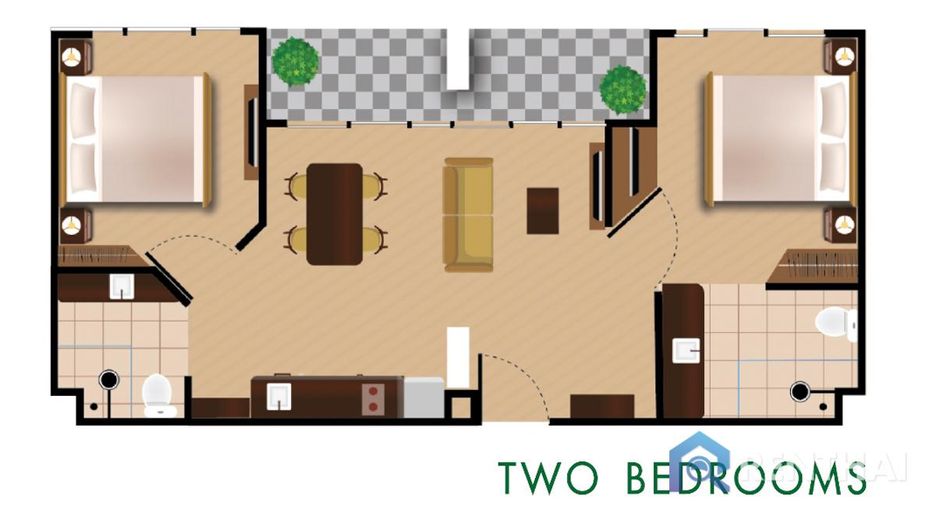 For sale 2 bedrooms condo in Bang Lamung, Chonburi