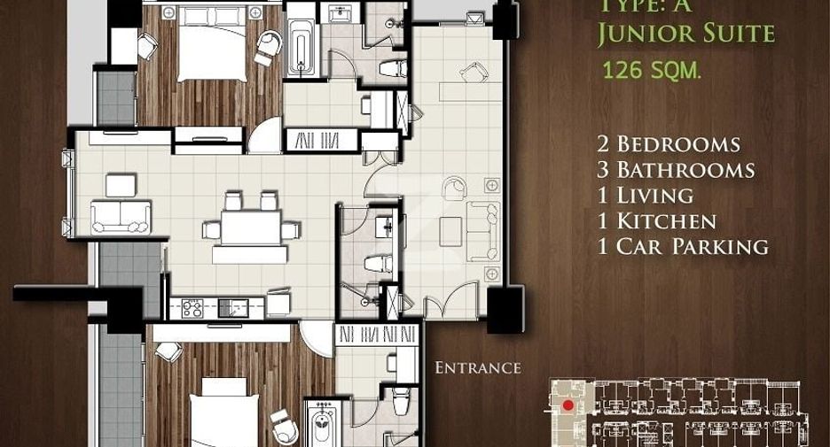 For rent 2 bed condo in Mueang Khon Kaen, Khon Kaen