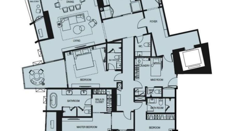 For sale 3 Beds condo in Dusit, Bangkok