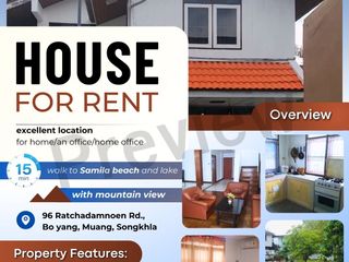 For rent 4 bed house in Mueang Songkhla, Songkhla