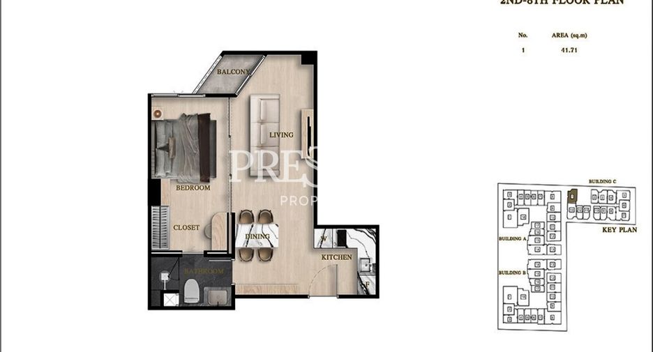 For sale studio condo in Bang Lamung, Chonburi