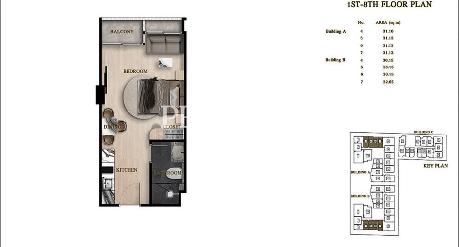 For sale studio condo in Bang Lamung, Chonburi