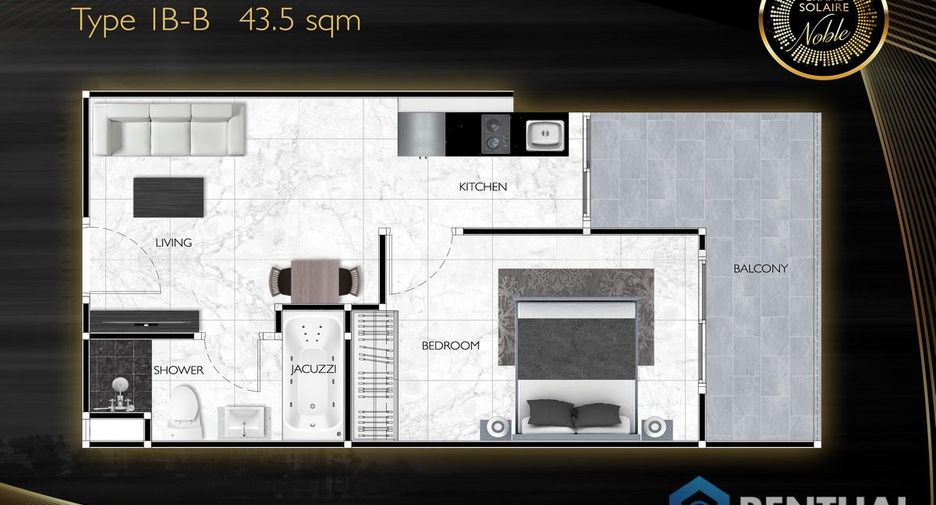 À vendre 1 chambre condo à Bang Lamung, Chonburi