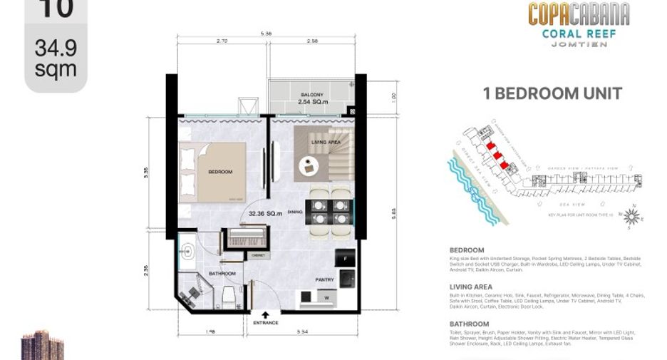 For sale 1 bed condo in Bang Lamung, Chonburi