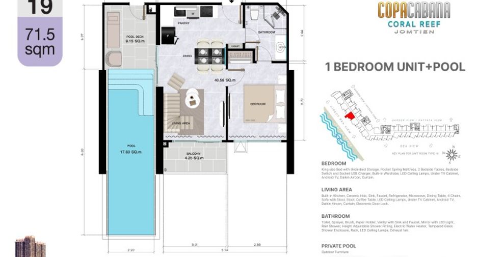 For sale 1 bed condo in Bang Lamung, Chonburi