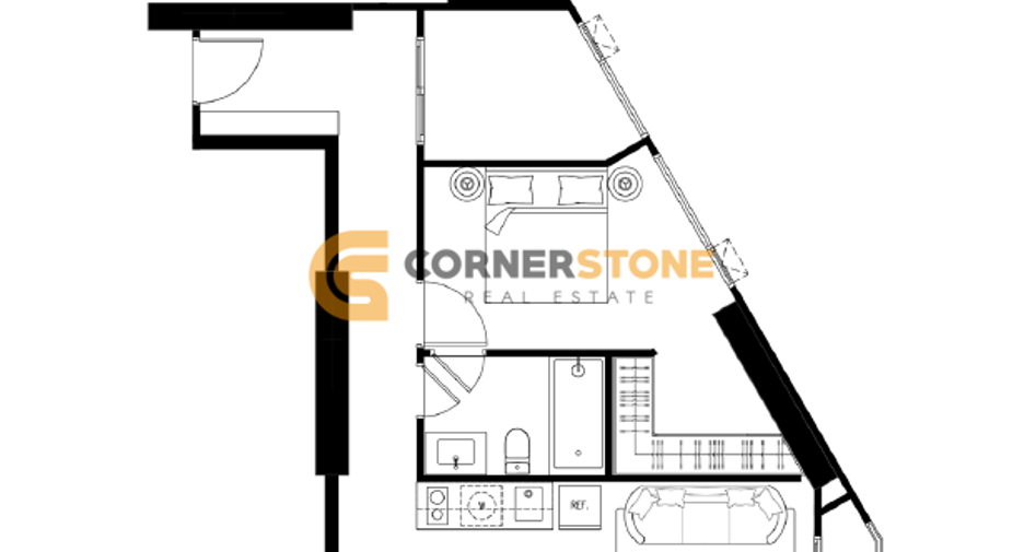 For sale 1 bed condo in Bang Lamung, Chonburi