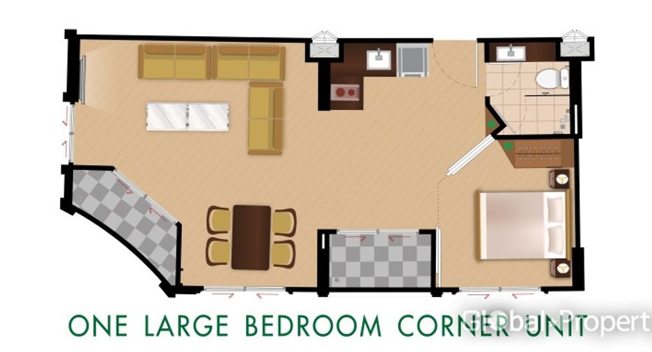 For sale 1 bed condo in South Pattaya, Pattaya