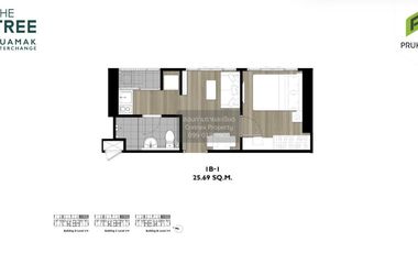 Condo en venta de 1 habitaciones en Bang Kapi, Bangkok