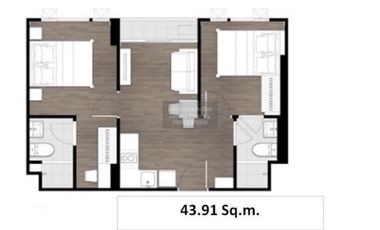 À vendre 2 chambres condo à Khan Na Yao, Bangkok