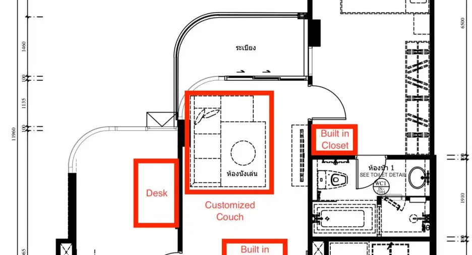 Condo en alquiler de 2 habitaciones en Watthana, Bangkok