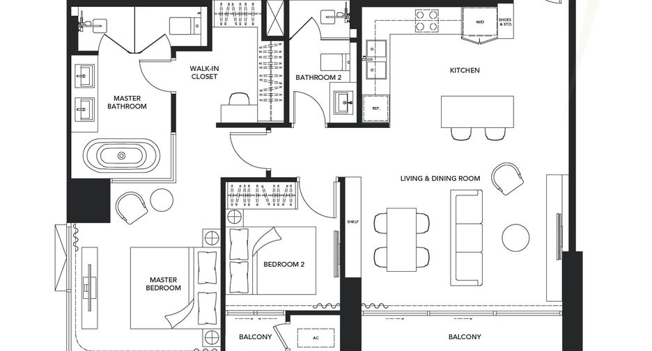 À vendre 2 chambres condo à Khlong Toei, Bangkok