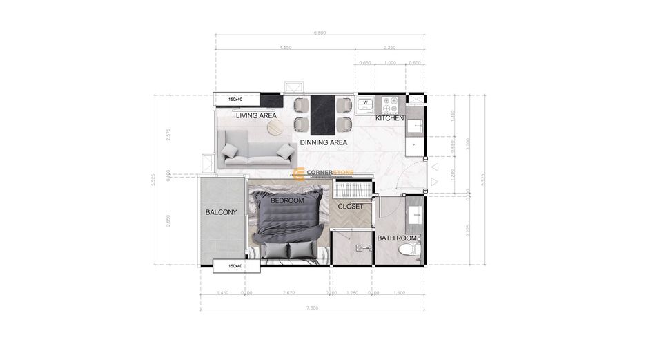 For sale 2 bedrooms condo in Jomtien, Pattaya