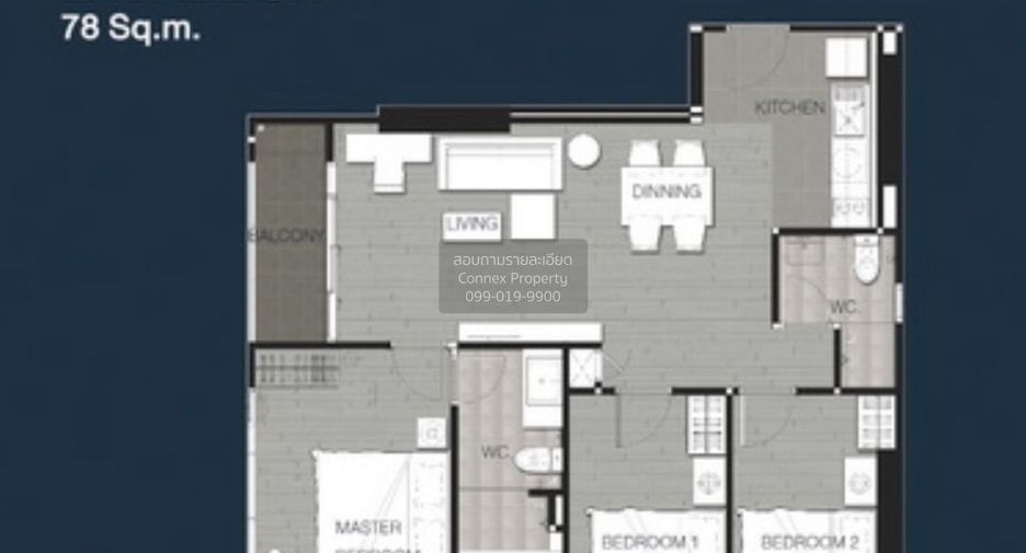 For sale 3 bedrooms condo in Mueang Nonthaburi, Nonthaburi
