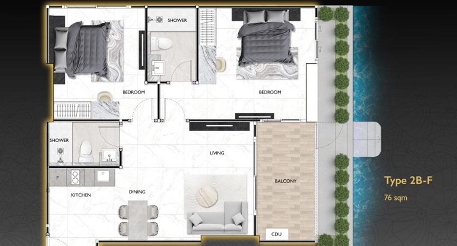 Wohnung zum Kauf mit 2 Zimmer in South Pattaya, Pattaya
