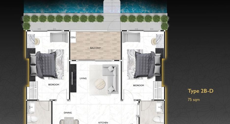 Wohnung zum Kauf mit 2 Zimmer in South Pattaya, Pattaya