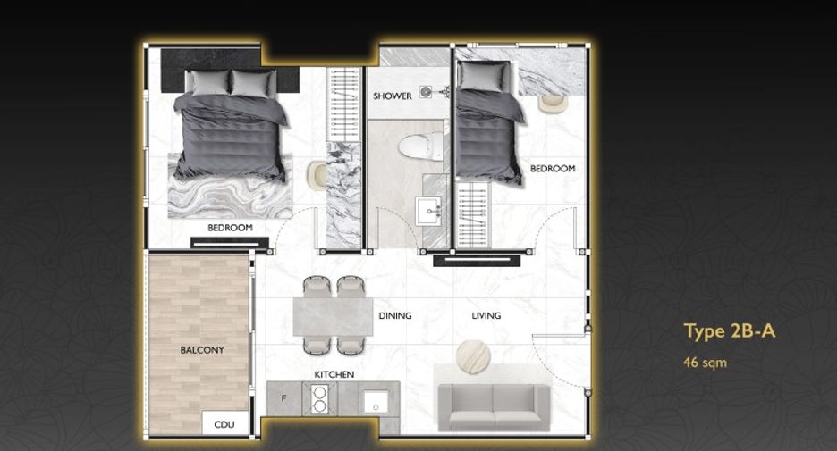 Wohnung zum Kauf mit 2 Zimmer in South Pattaya, Pattaya