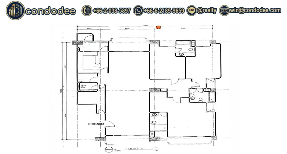 Wohnung zum Kauf mit 3 Zimmer in Khlong Toei, Bangkok
