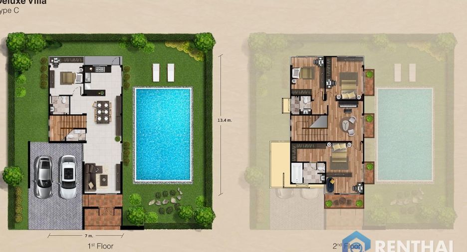 For sale 4 bedrooms house in Bang Lamung, Chonburi