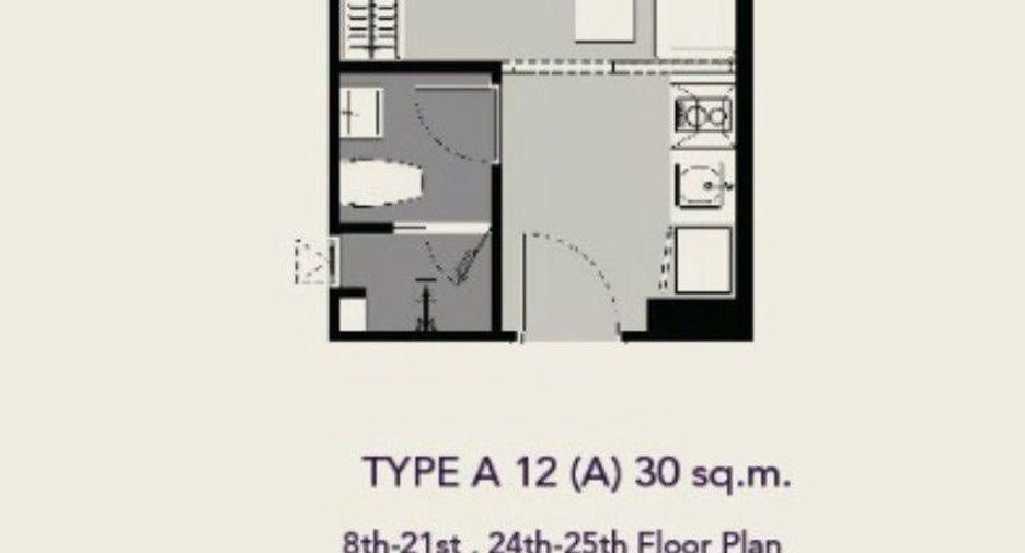 For sale and for rent studio condo in Watthana, Bangkok