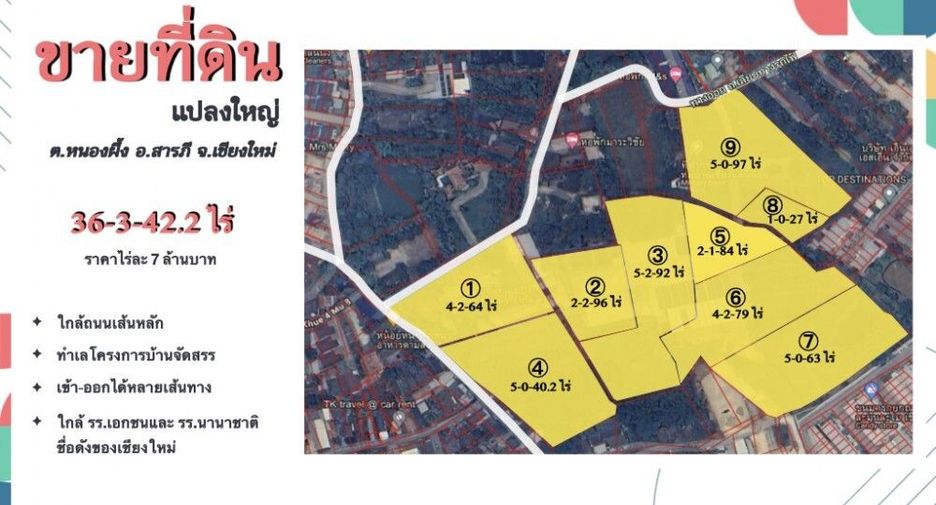 For sale land in Saraphi, Chiang Mai