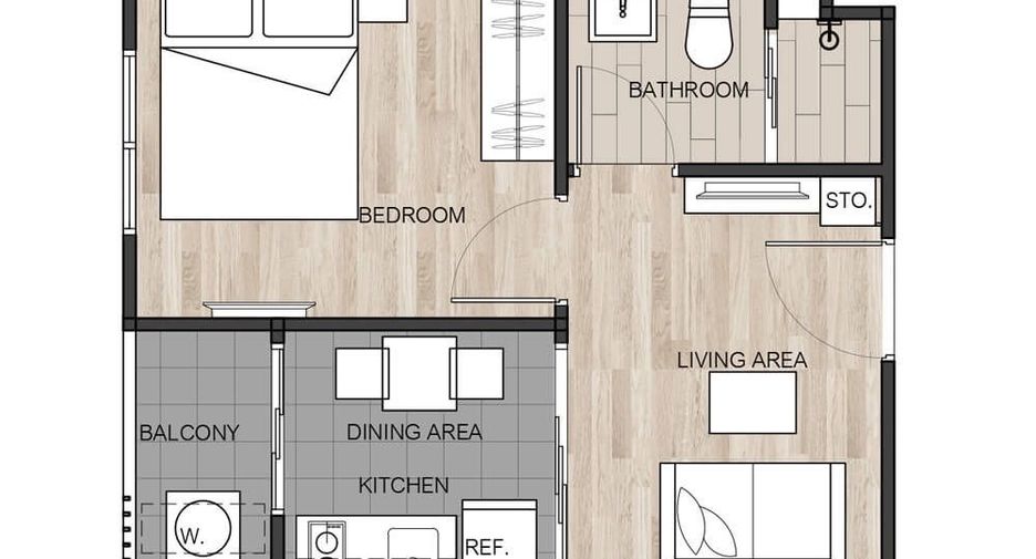 For sale and for rent 1 bed condo in Bang Kapi, Bangkok