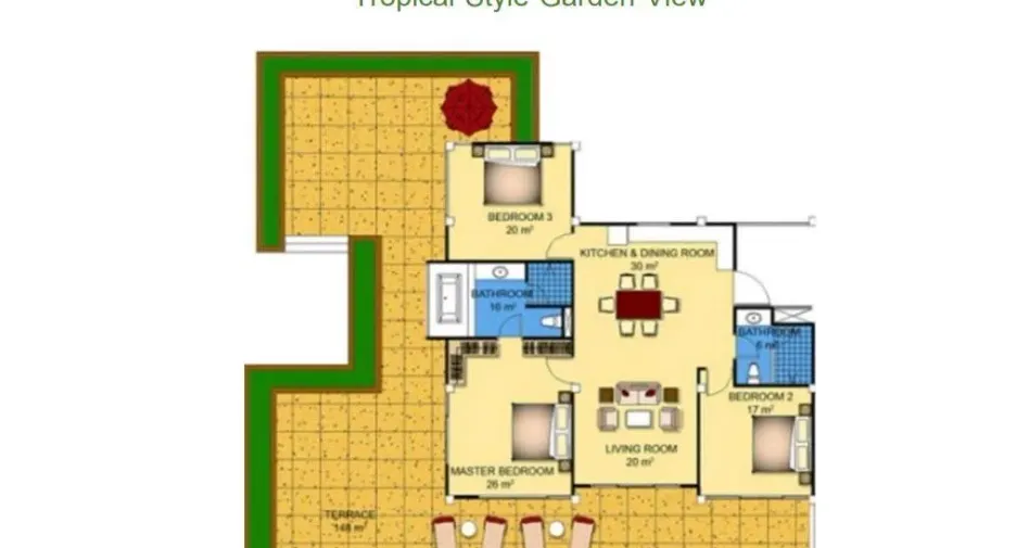 For rent 3 bedrooms condo in Hua Hin, Prachuap Khiri Khan