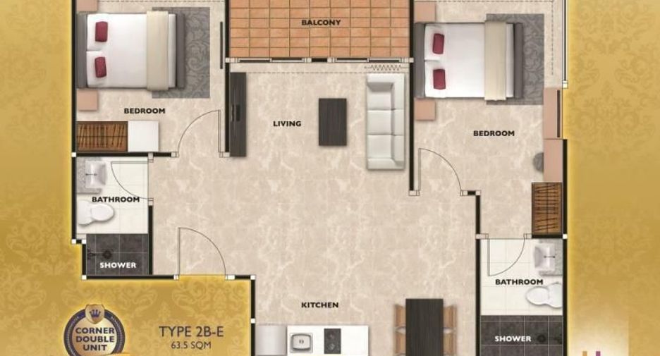 Apartment zum Kauf mit 2 Zimmer in Bang Lamung, Chonburi