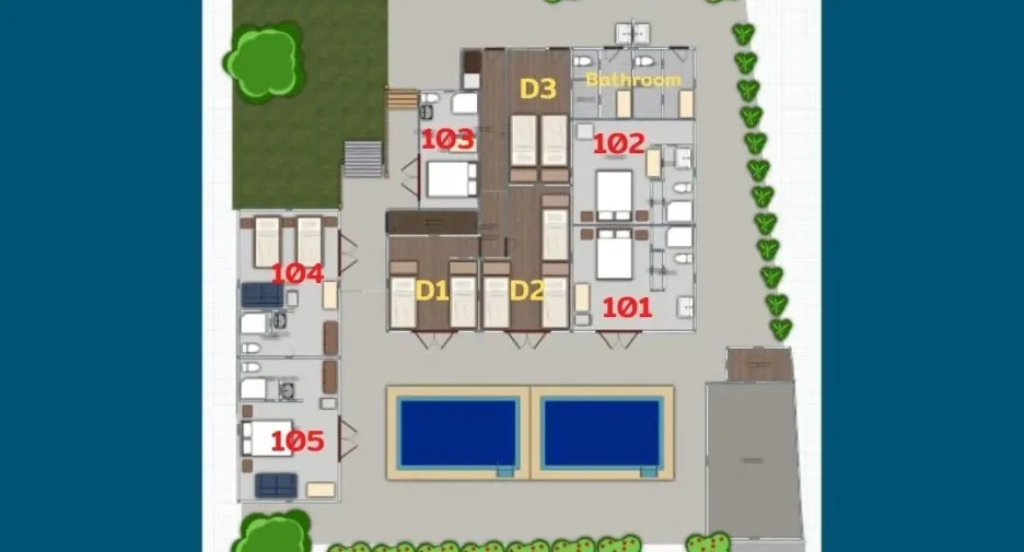 For rent 8 bedrooms hotel in Thalang, Phuket