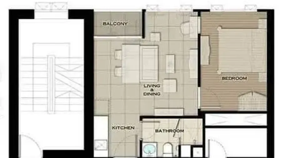 For sale and for rent 1 bed condo in Mueang Nonthaburi, Nonthaburi