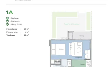 For sale 1 bed condo in Thalang, Phuket