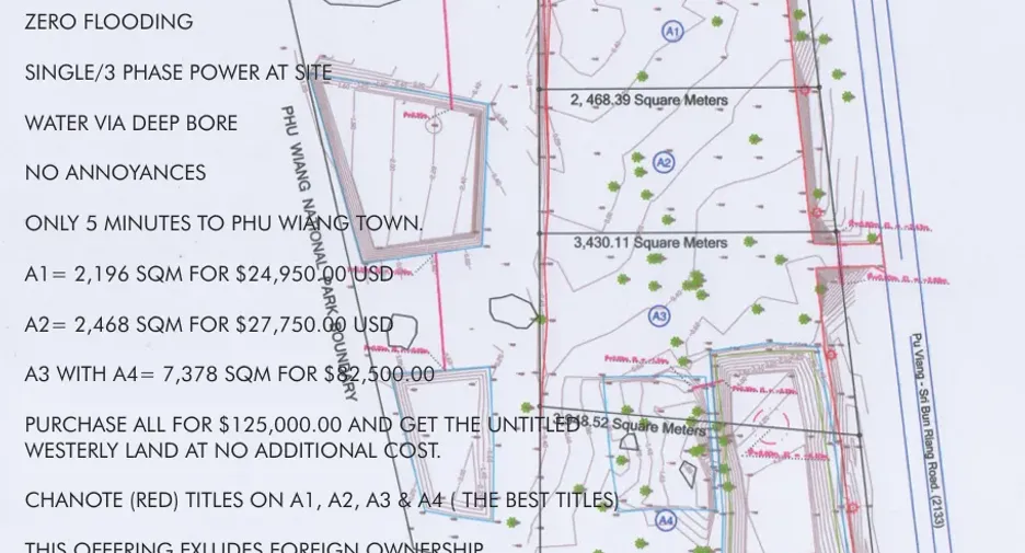 For sale land in Phu Wiang, Khon Kaen