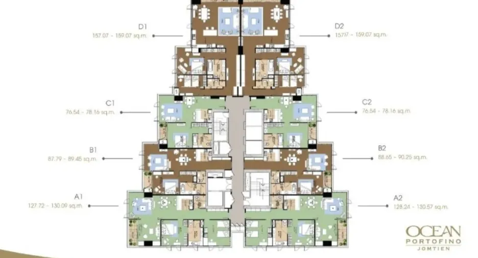 For sale 2 ベッドルーム condo in Sattahip, Chonburi