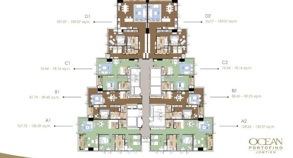 For sale 2 ベッドルーム condo in Na Jomtien, Pattaya