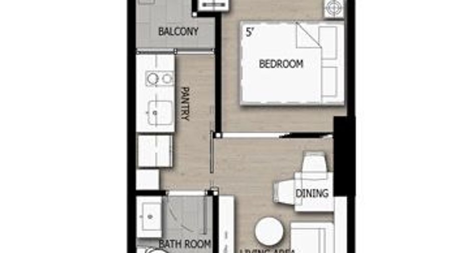 For sale 1 bed condo in Mueang Samut Prakan, Samut Prakan