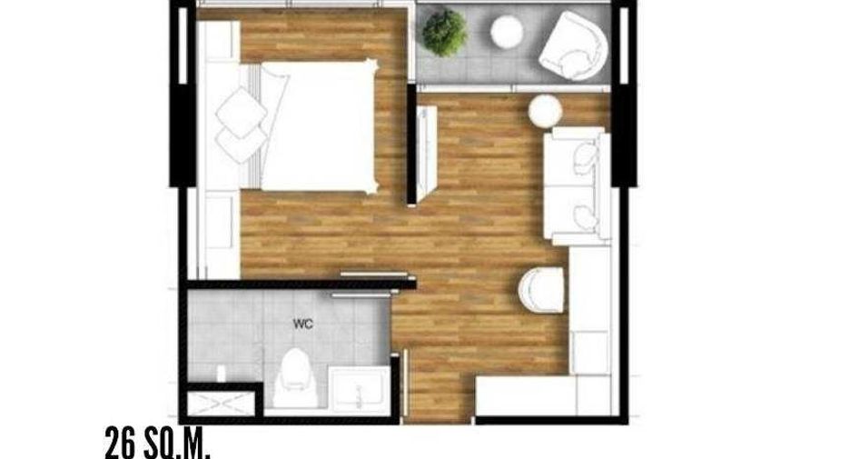 For sale studio condo in Bang Lamung, Chonburi