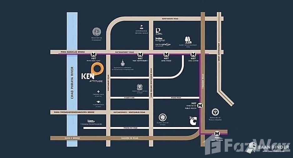 For rent 1 bed condo in Mueang Nonthaburi, Nonthaburi