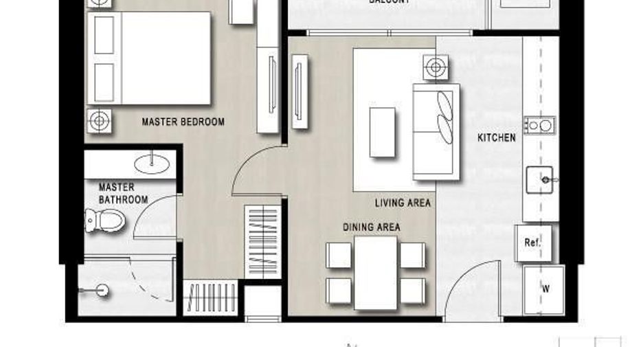 Продажа 1 кровать кондо в Щаттхана, Бангкок