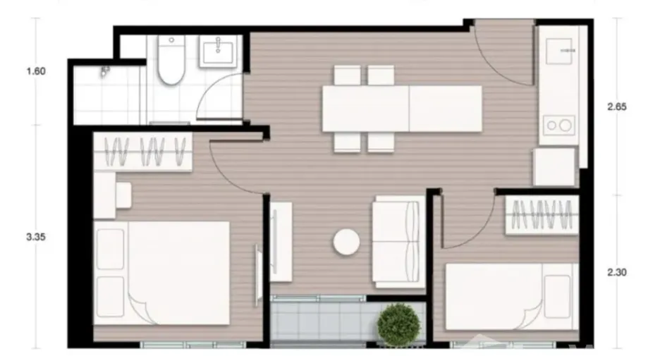 For sale and for rent 2 bedrooms condo in Huai Khwang, Bangkok