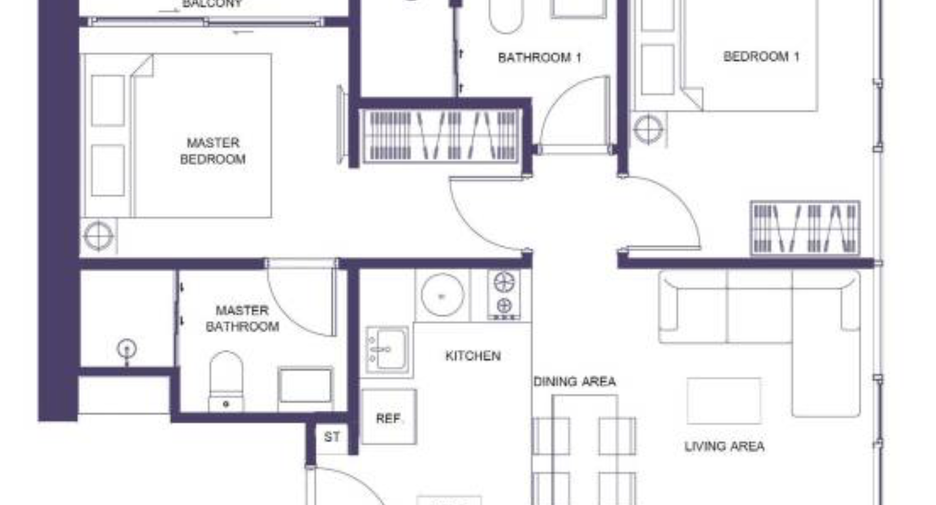 For sale 2 bedrooms condo in Watthana, Bangkok