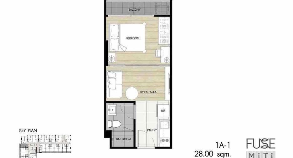 For rent 1 bed condo in Din Daeng, Bangkok