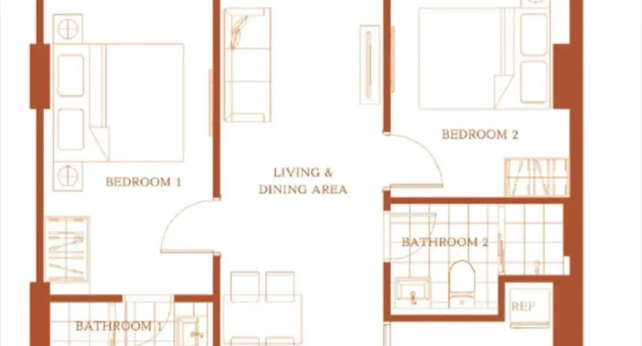 For rent 2 bedrooms condo in Hua Hin, Prachuap Khiri Khan