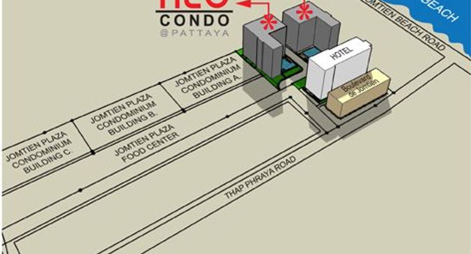 Condo en alquiler de 1 habitaciones en Bang Lamung, Chonburi