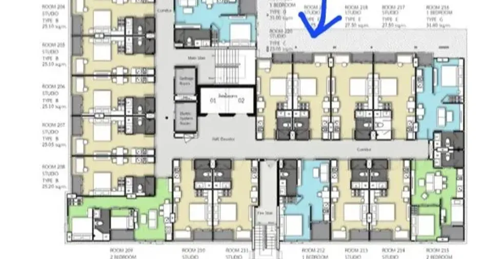 For sale studio apartment in Bang Lamung, Chonburi