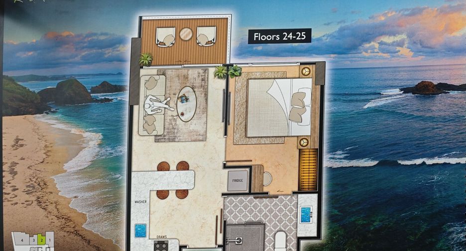 For sale 1 bed condo in Bang Lamung, Chonburi