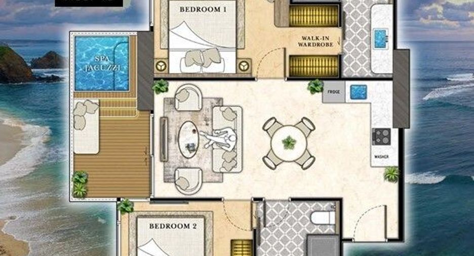 For sale 2 bedrooms condo in Bang Lamung, Chonburi